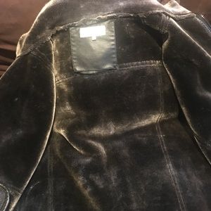 Black leather  Men Jacket